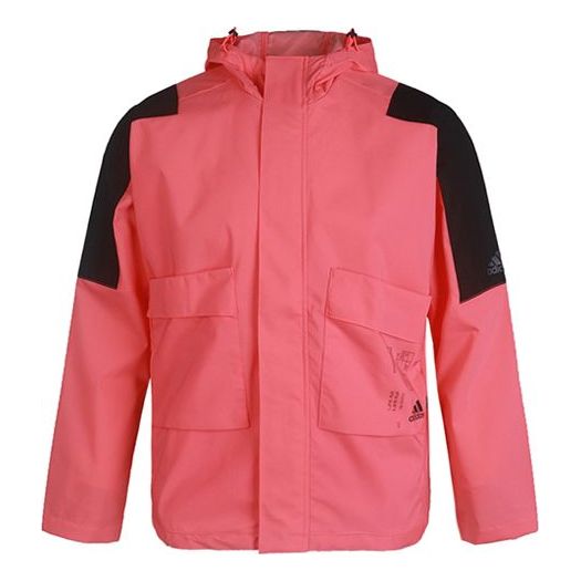 adidas M TECH 2L JKT Woven Athleisure Casual Sports Jacket Pink FU6571