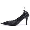 (WMNS) Balenciaga Scrunch Knife 80mm Pump Heels 'Black' 636612WA2M01000