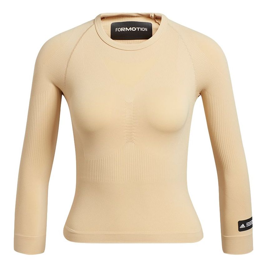 (WMNS) adidas Formotion Tee Casual Sports Long Sleeves Round Neck Creamy White T-Shirt GQ3852
