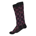 (WMNS) Gucci Cotton Lam GG Socks 'Black Pink' 476525-3G199-1072