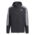 adidas M 3ST 247 CL JK Contrasting Colors Stripe Sports Hooded Jacket Black HC9962