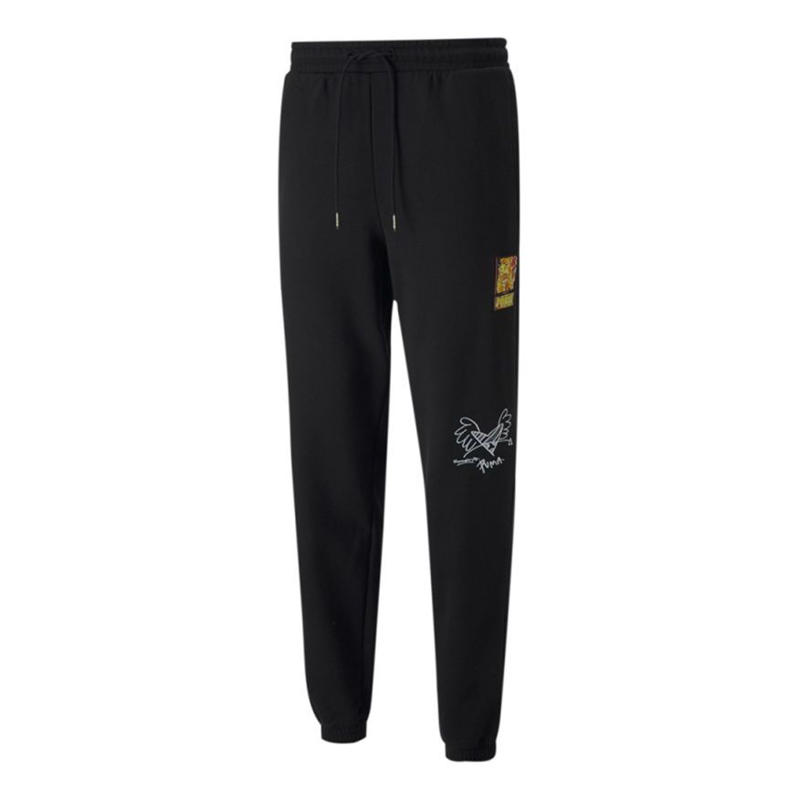 Men's PUMA x BRITTO Crossover Casual Breathable Sports Knit Long Pants Black 532229-01