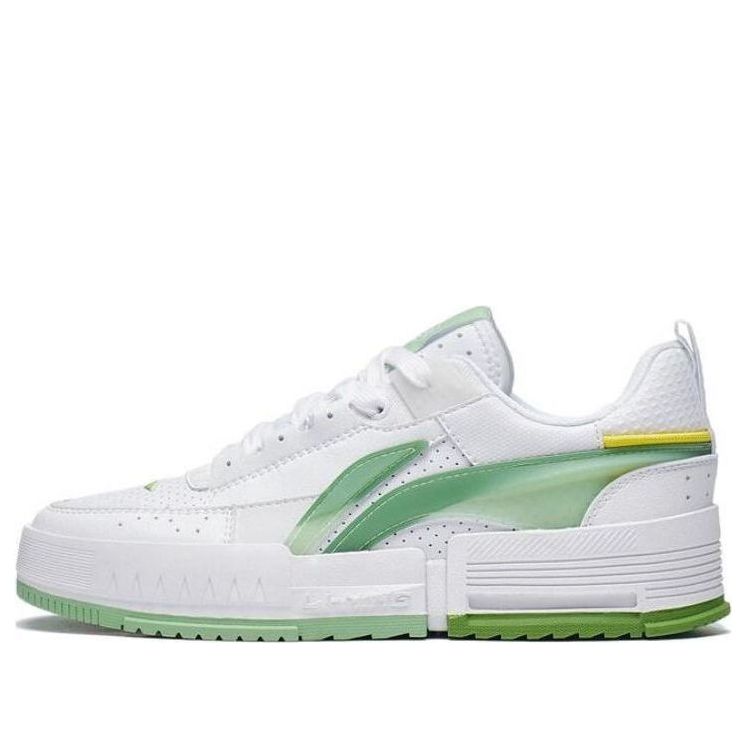 (WMNS) Li-Ning Casual Skate Shoes 'White Lime Green' AGCT136-2