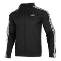 Men's adidas 3s Wb Casual Sports Woven Hooded Jacket Autumn Black HE4322