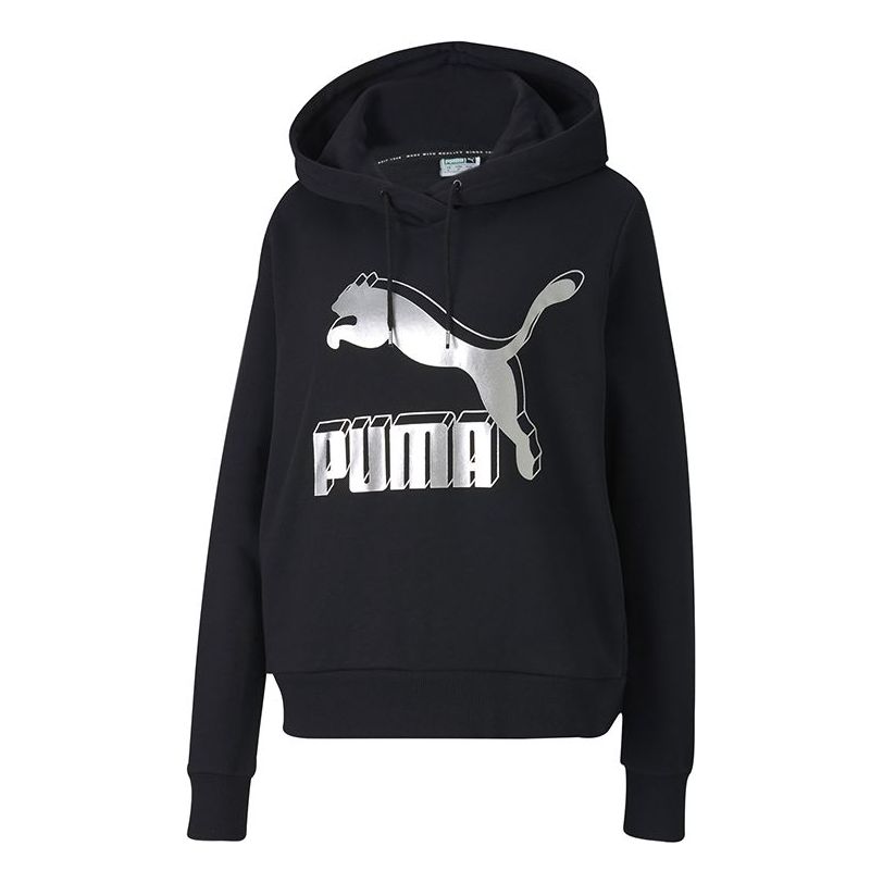 (WMNS) PUMA Casual Sports Black Hoodie 595915-71