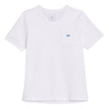 adidas originals Solid Color Chest Pocket Round Neck Casual Short Sleeve White HM6857