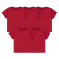 5-Pack Infant & Toddler Red Premium Short Sleeve Tees